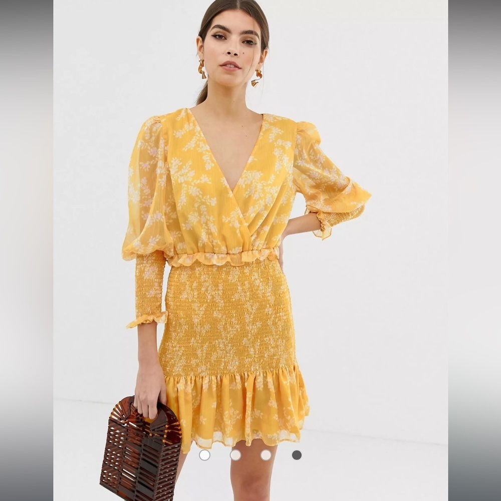 KEEPSAKE Embrace Mini Dress Golden Floral Size Small - Picture 3 of 12